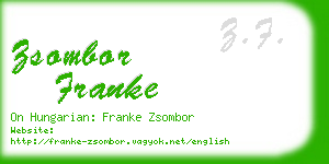 zsombor franke business card